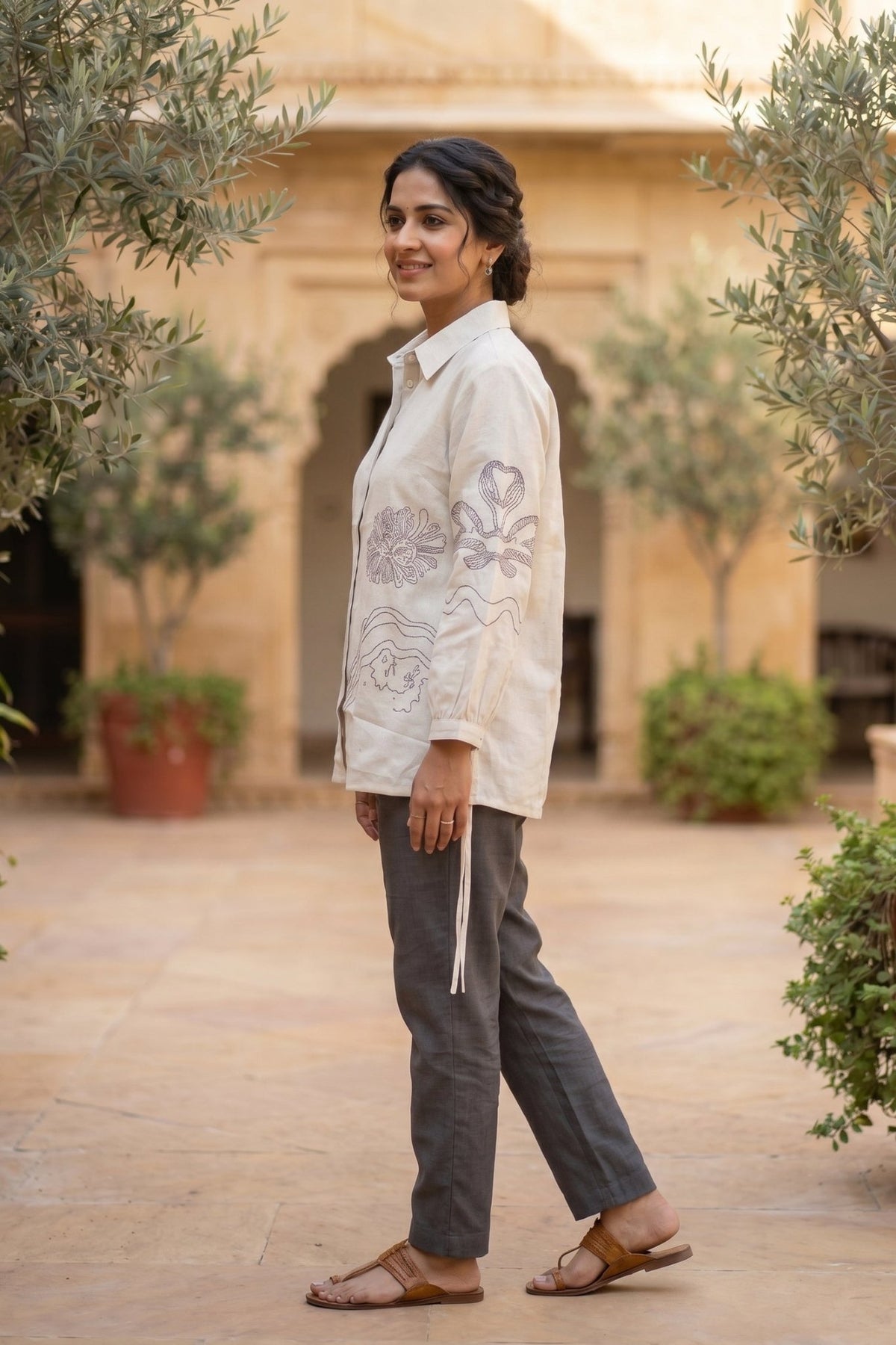 Relaxed Fit cotton White Shirt. - Freyaa USA & Canada