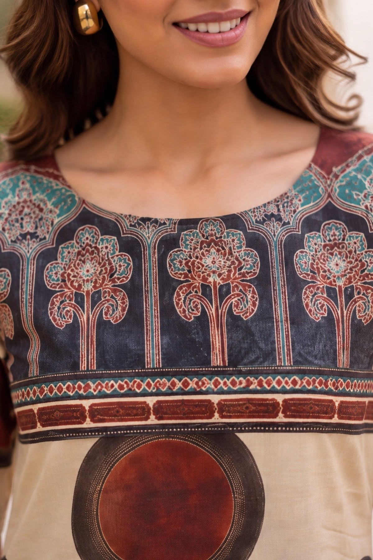 Printed Cotton Farshi Salwar Kurta Co-Ord Set. - Freyaa
