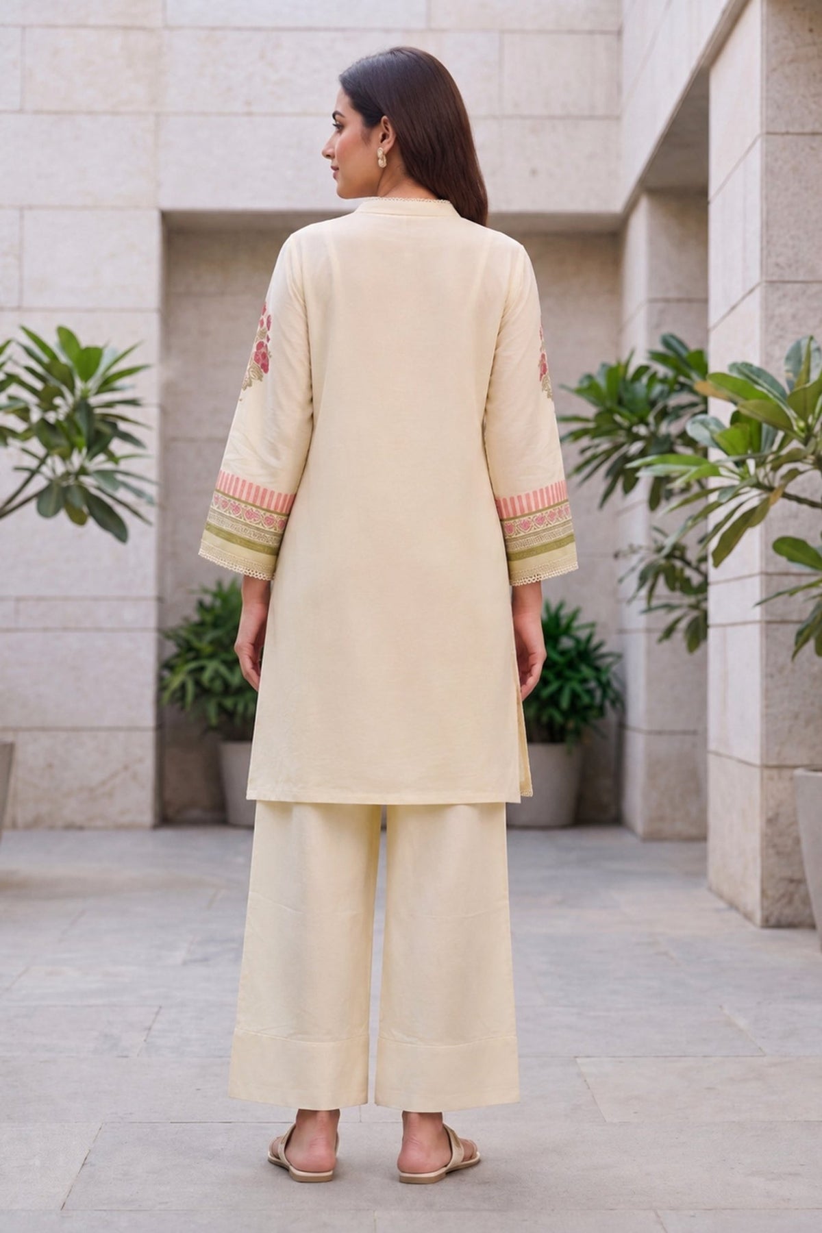 Elegant Floral Printed Mul cotton Co-Ord Set - Freyaa