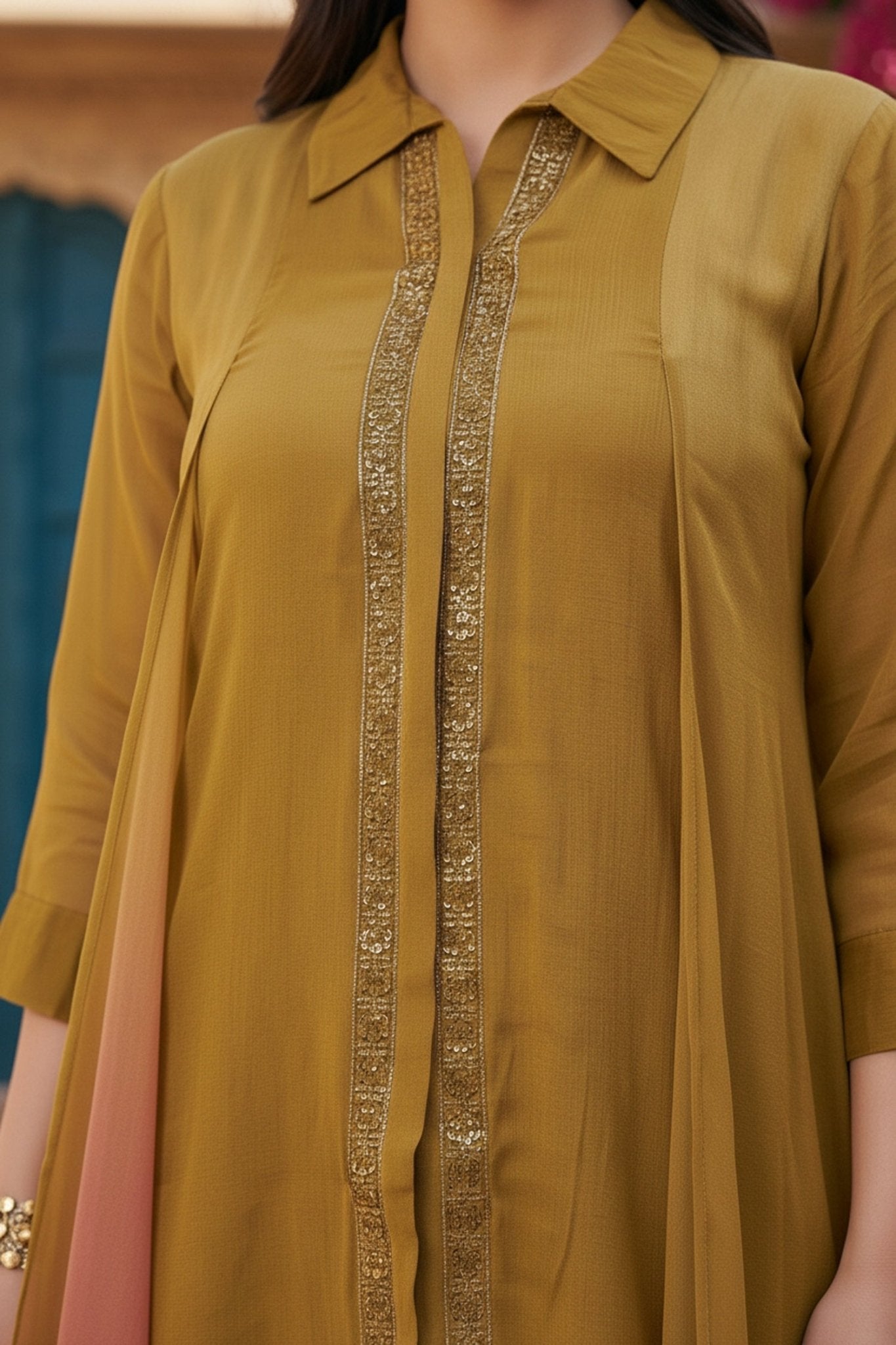 Chic Mustard Chinon Cord Set - Freyaa USA & Canada