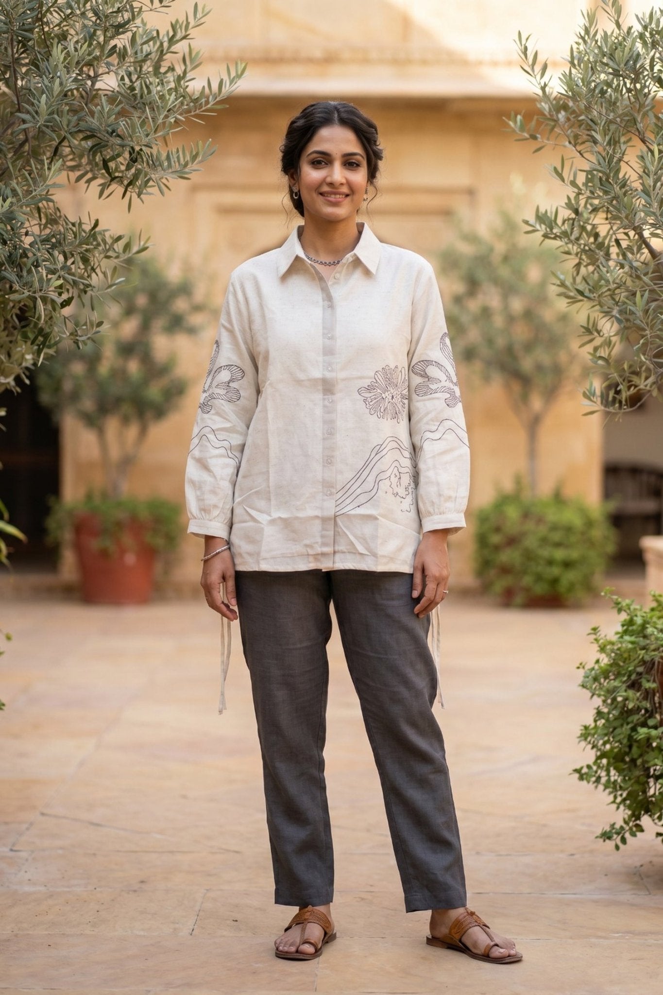 Relaxed Fit cotton White Shirt. - Freyaa USA & Canada