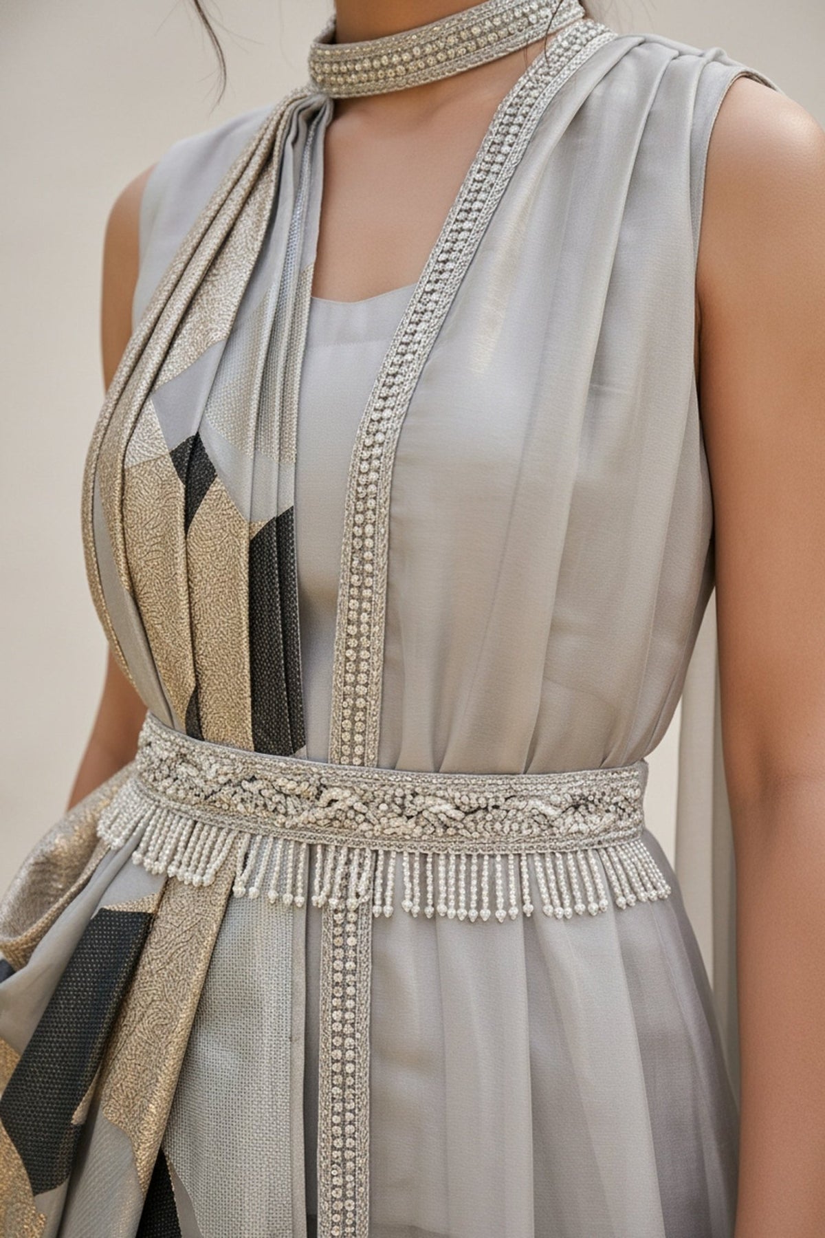 Signature Sash Drape Long Gown Dress - Freyaa USA & Canada