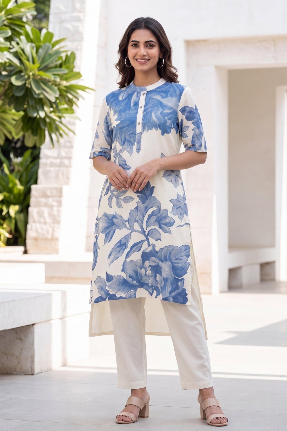 Blue Bloom Floral CordSet - Freyaa