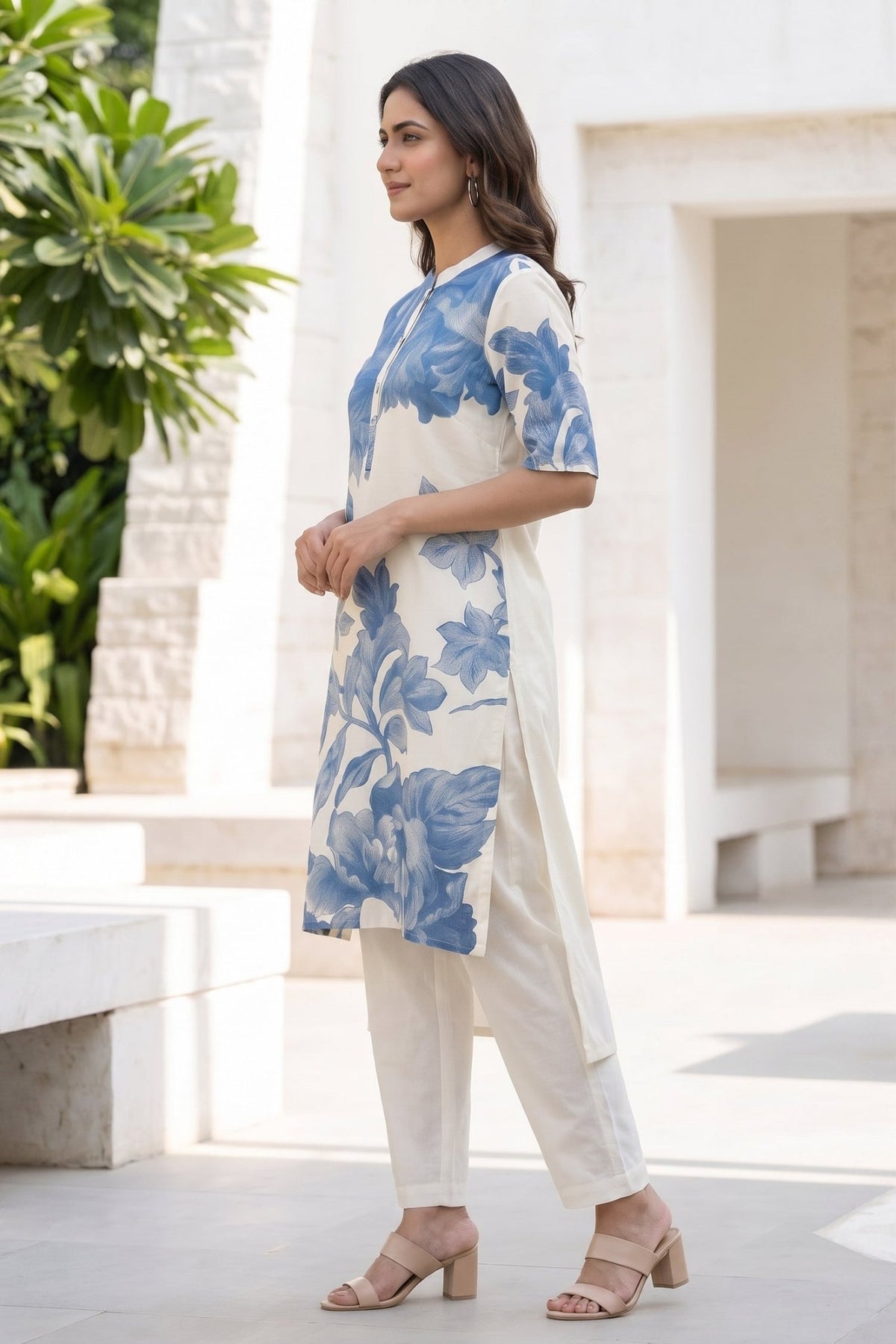 Blue Bloom Floral CordSet - Freyaa