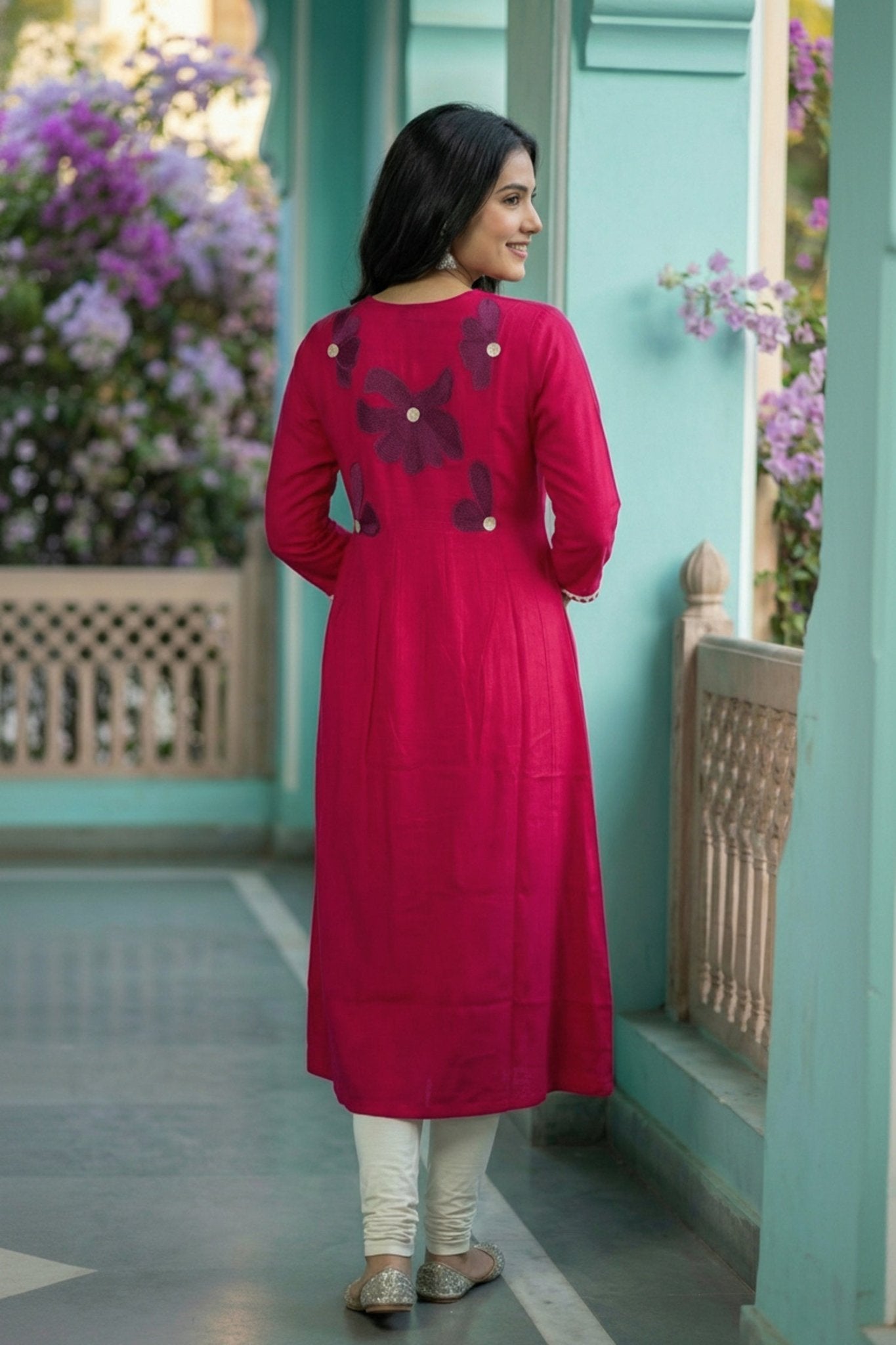 Pink Floral Cotton Co-ord Set - Freyaa USA & Canada