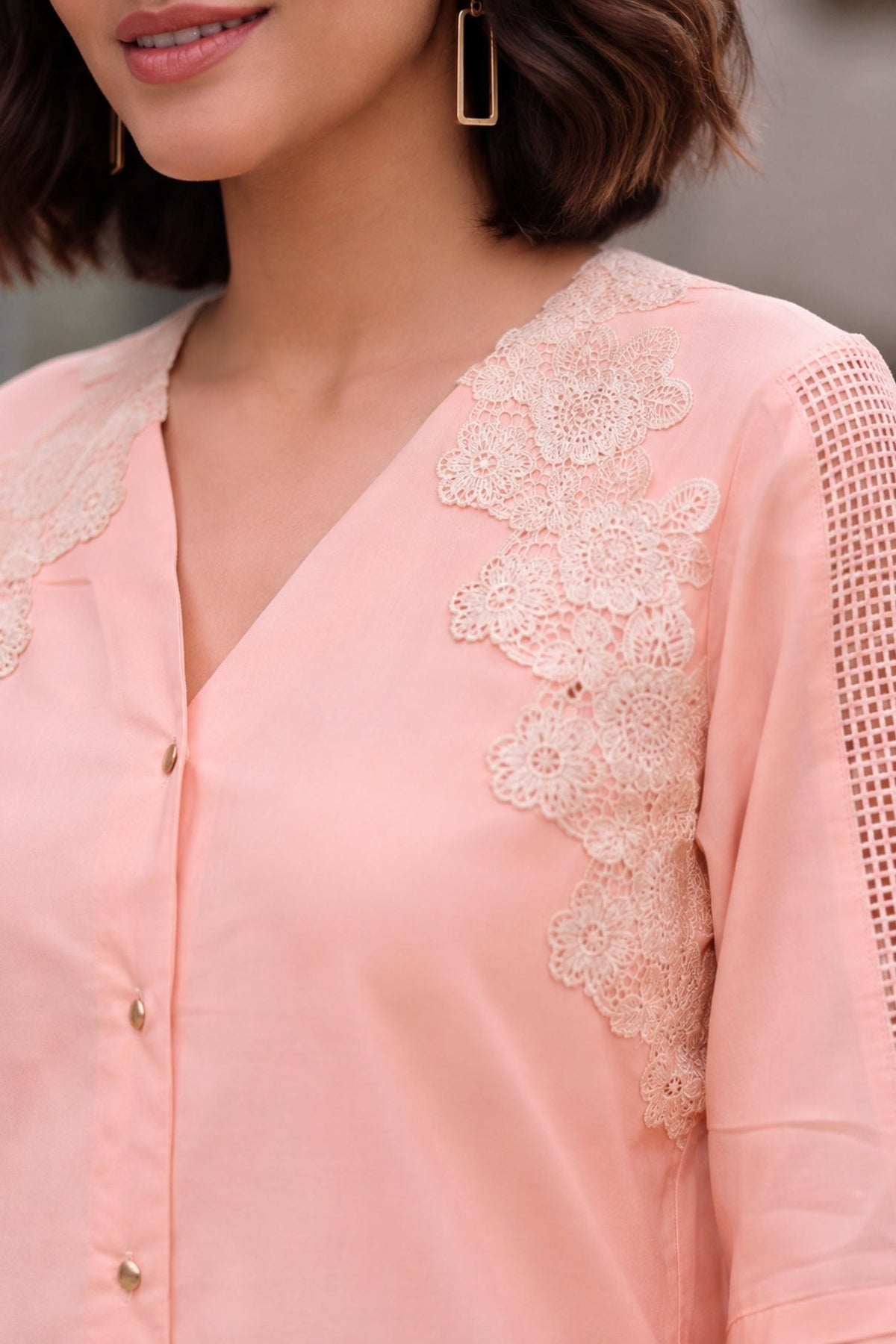 Blush Bloom Embroidered CordSet - Freyaa