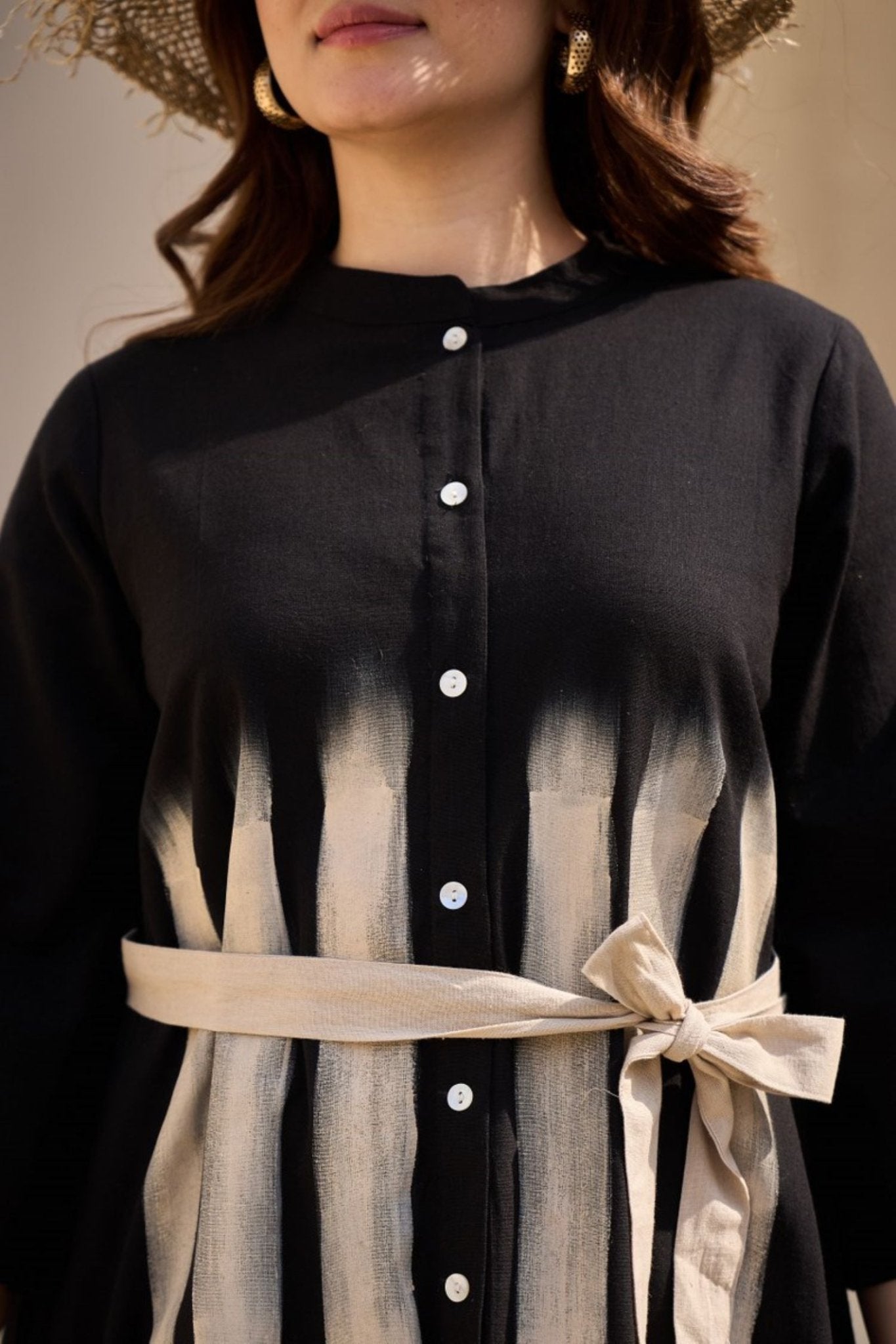 Women Shirt Tunic Dress in Black - Freyaa USA & Canada