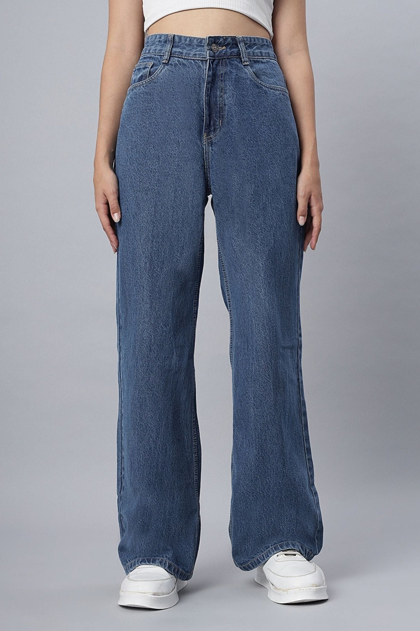 Stone Horizon Straight-Leg Denim Jeans - Freyaa USA & Canada