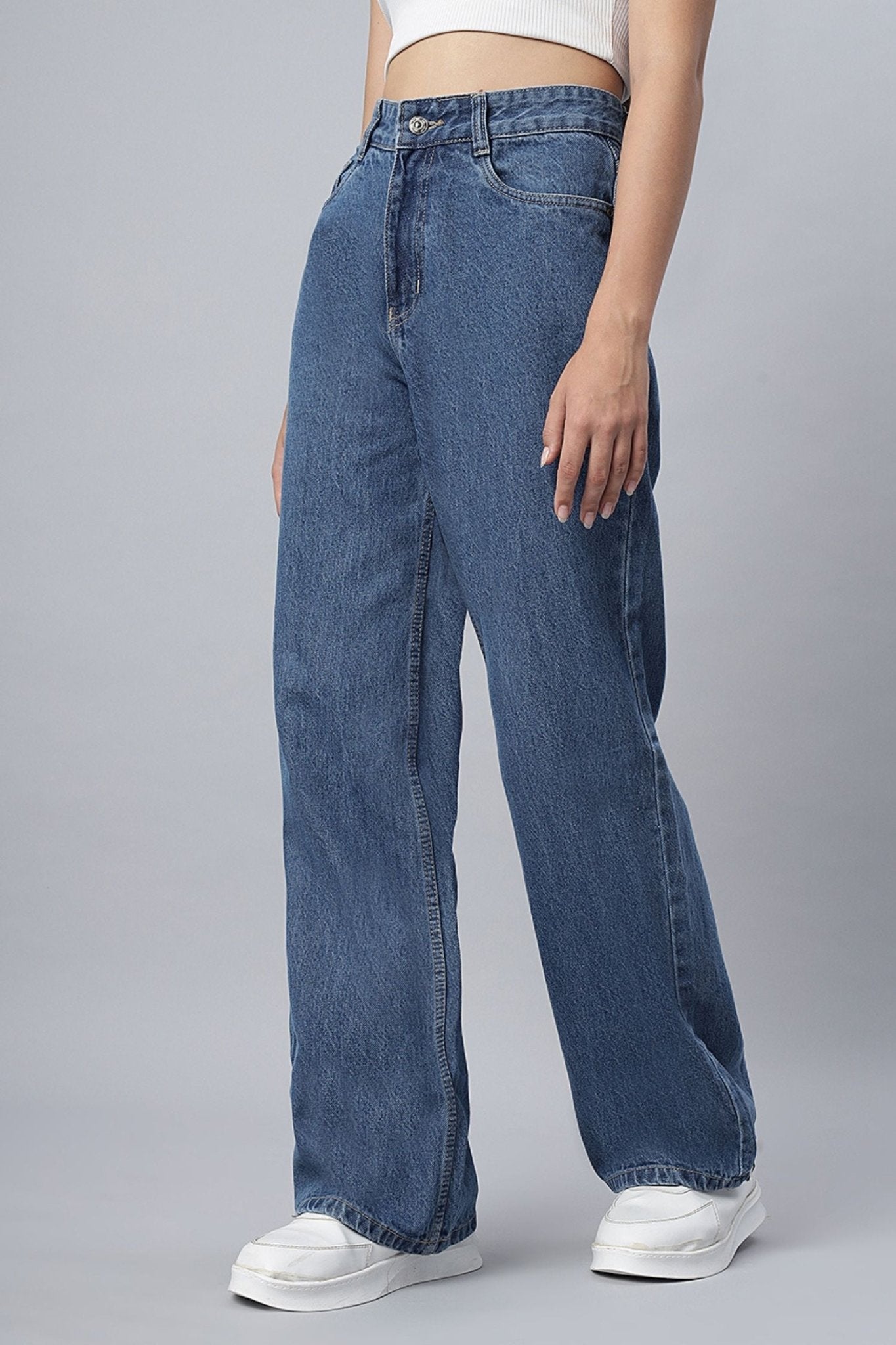 Stone Horizon Straight-Leg Denim Jeans - Freyaa USA & Canada